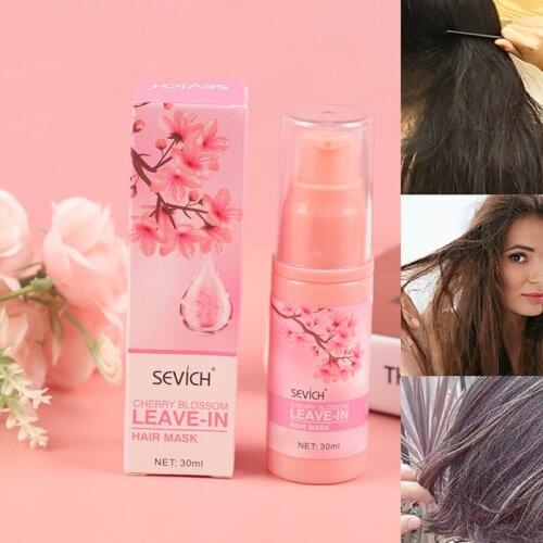 Sevich 30ml Smoothes Cherry Blossom Leave-in Hair Mask Amino Acid Hair Care Mask Mesotherapy Hair Repair Serum Hair Conditioner