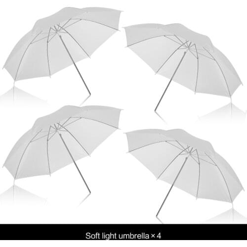 SH 4 PCS Soft Umbrella 33inch 83cm Photography Photo Pro Studio Softbox White Translucent for Photo and Video Studio Shooting