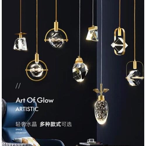 Modern Crystal Pendant Lights Luster Living Room Hanglamp Art Lustres Kitchen Led Luxury Pendant lamp Indoor Light Fixtures
