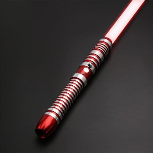 CIELTAN RGB Lightsaber Metal Handle Heavy Dueling LED Color Changing 6sets soundfont Rechargeable 7/8 inch fight blade toys gift