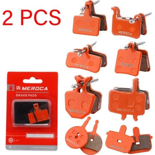MEROCA 1 Pair/2pcs MTB Mountain Bike Brake Pads for Shimano M445 355 395 Bicycle Parts Cycling Resin Organic Disc Road Brake Pad
