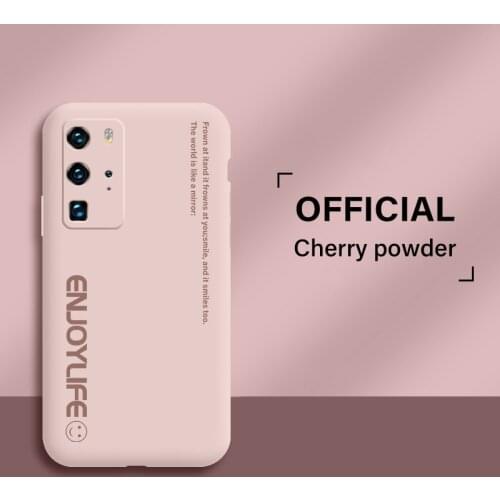 Ultra-thin Cute Soft Liquid Silicone Phone Case For Huawei P40 P30 P20 Lite Mate 30 20 Pro Honor Luxury Painted Colorful Cover