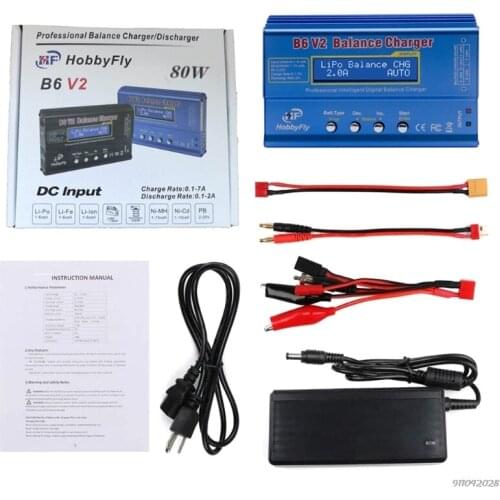 IMAX B6 80W 6A Battery Charger Lipo NiMh Li-ion Ni-Cd Digital RC Balance Charger Lipro Charger Discharger Blue/Black wholesales