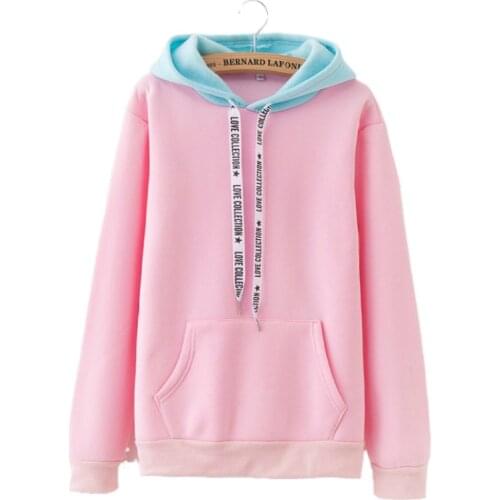 Women Hooded Sweatshirts 2020 Autumn Long Sleeve Pocket Hoodies Streetwear Ladies Tracksuits For Casual Solid Hoodies