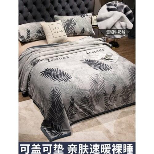 Winter Bed Blanket Winter Thickening Fleece-Lined Flannel Blanket Bed Sheet Blanket throw blanket blankets