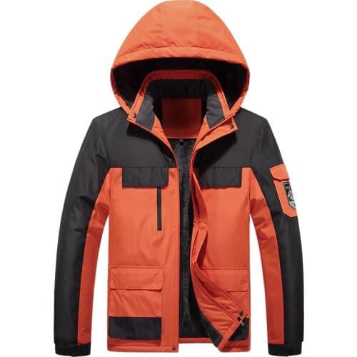 Winter Jacket Men Fleece Thicken Coat for Mens Waterproof Hooded Jacket Male Thick Warm Coat Windbreak Asian Size 5XL