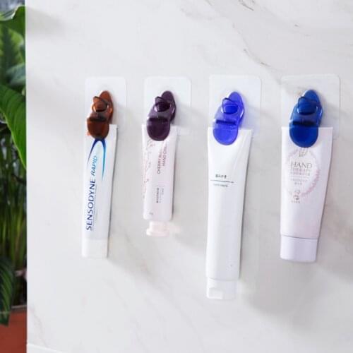 1pc Strong Adhesive Hook Toothpaste Facial Cleanser Rack Kitchen Wall Door Seamless Trace Hook