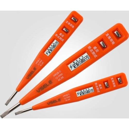 1pc Socket Wall AC Power Outlet Voltage Detector Sensor Tester Electric Test Pen LED Light Voltage Indicator