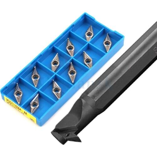 1pc S16Q/S20R-SVZCR11 93° S-type internal turning toolholder for CNC machine tools+VCGT VCMT Carbide insert for lathe processing