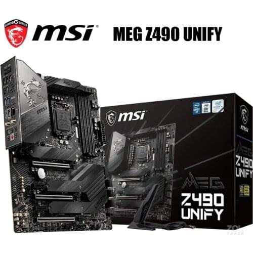 100% New MSI MEG Z490 UNIFY Motherboard LGA 1200 128GB DDR4 PCI-E 4.0 Original Desktop MSI Z490 Mainboard 1200 PCI-E 4.0 M.2 ATX