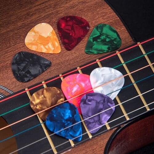 5PCS Guitar Picks Plectrum Celluloid Electric Smooth Guitar Pick Bass Acoustic Guitar Accessories 0.55mm 0.75mm 1mm