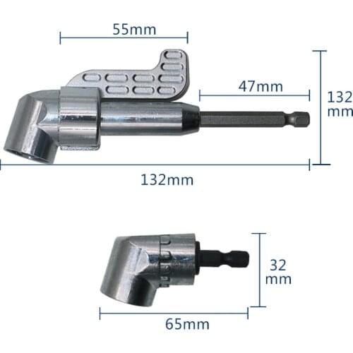 1/4" Inch Magnetic Angle Bit Driver Adapter Screwdriver 360 Degree Adjustable Thumb Flange Off-Set Power Head Power Drill Driver