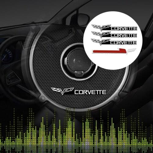 4pcs Stainless steel Audio mark Auto Sound Emblem Car Accessories For Chevrolet corvette Cruze Car Accessories