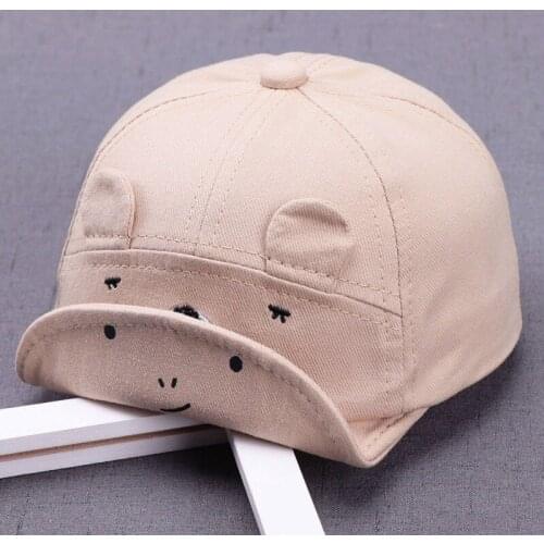 Baby Casual Baseball Cap New Hat Cartoon Bear Ears Baseball Caps Fashion Unisex Childrens Sun Hat 0-24 Months s