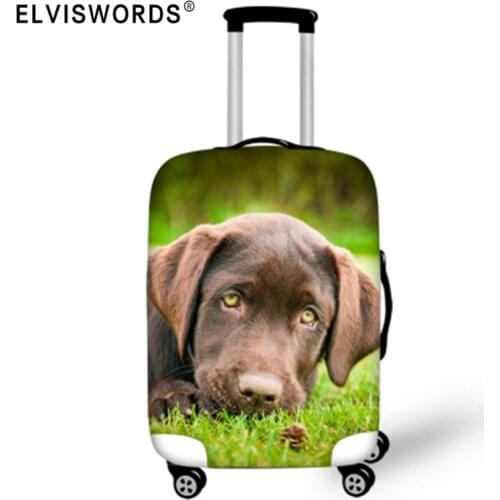 ELVISWORDS Fashion Travel Luggage Cover Cute Husky Dog Print 18-32 inch Travel Case Cover Dust Elastic Dustproof Suitcase Covers