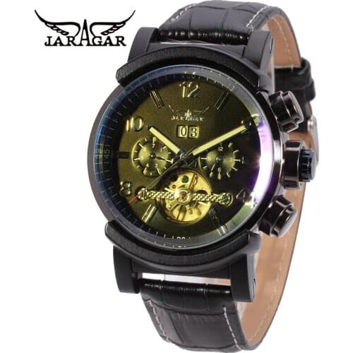 JARGAR JAG9405M3B1 fashion hot sale automatic watch best gift for man hot sale 5 hands strap Free Shipping brass top band
