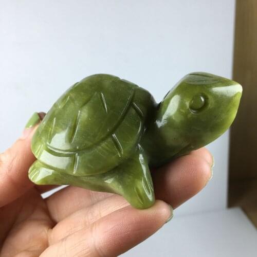 Stone Figurines Turtle status tea pet Statues Asian jadeite tea jade gemstone tortoise sculpt 1pcs