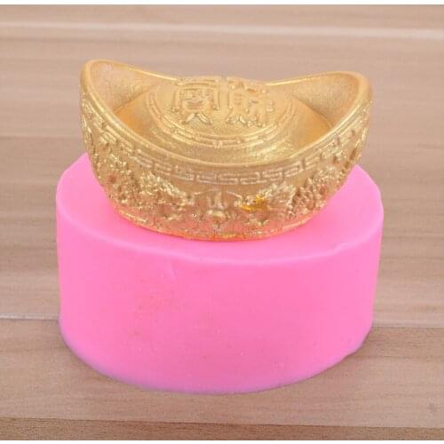 Chinese Golden Ingots Soap Mold Silicone Mold for Soap Gelatin Chocolate Ice Cube Making