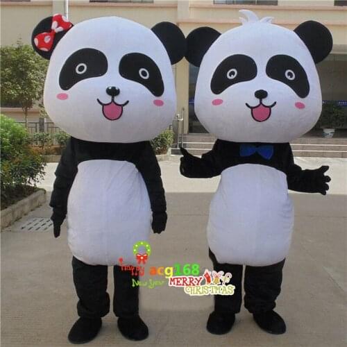 Panda Bear Mascot Costume Suits Party Dress Outfits Clothing Advertising Carnival Halloween Event Unisex Cartoon Apparel Cosplay