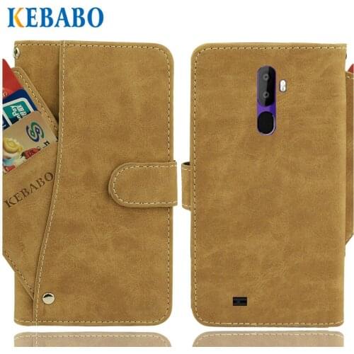 Leather Wallet OUKITEL U25 PRO Case 5.5" Flip Vintage Leather Front Card Slots Cases Cover Business Phone Protective Bags