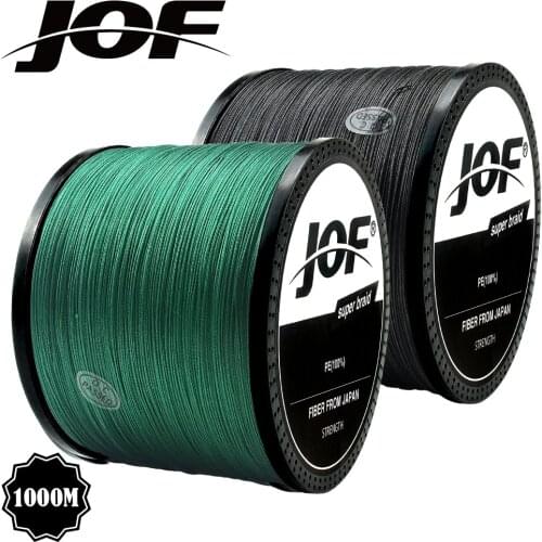 JOF Braid Fishing line 300M 500M 1000M 4 Strands Multifilament Fishing Wire Carp Fishing 10-82lb