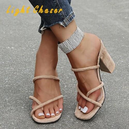 2021Summer Womens Sandals Fashion Outdoor Womens High-heeled Shoes Womens Slippers Womens High-heeled Slippers Large Size 43