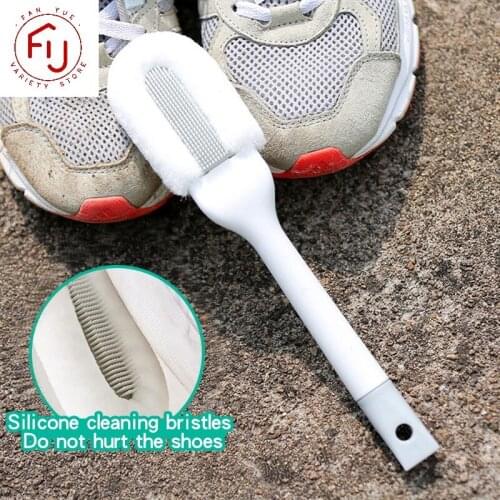 Soft Polishing Non-Injury Shoes Clean Brush For Suede Nubuck Boot Eraser Set Black Shoes Cleaner White Silica Gel Sponge