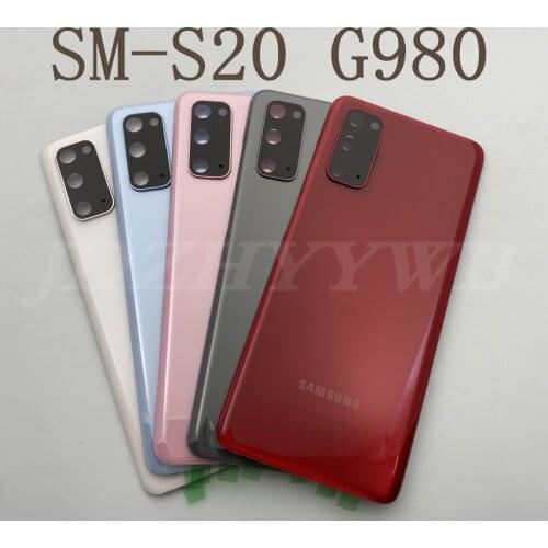 Original For Samsung Galaxy S20 G980 SM-G980F Back Battery Cover Rear Door Glass Housing Case Replacement Part+Adhesive