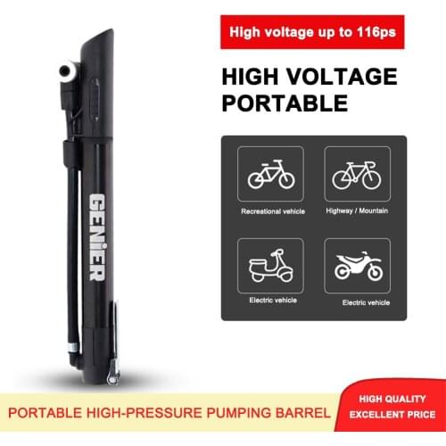 Portable MTB Bicycle Pump Road Bike Anti-Slip Floor Air Pump American Presta Valve Inflator Basketball Soccer Bike Inflated Tool