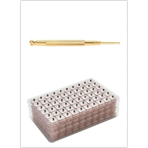 Portable Ear Press Point Pen Massager Probe/600Pcs Auricular Ear Auriculotherapy Acupuncture Vaccaria Therapy Ear Seeds Sticker