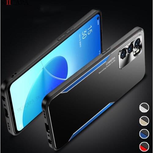 Matte Aluminum Metal Shockproof Case For OPPO Reno 6 5 4 Pro Plus 4SE K9 A95 A94 A93 Camera Protection Cover For Find X3 X2 Pro