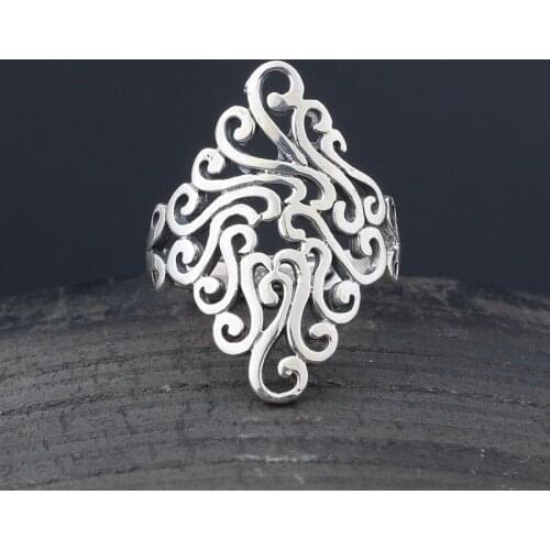 Vintage Flower Rings for Women Bridal Wedding Engagement Fashion Party Jewelry Gifts Wholesale 2021