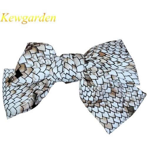 Kewgarden Fashion bow hair clip temperamental spring clip versatile girl hair clip headwear 4pcs