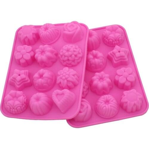 Flowers Silicone Non Stick Cake Bread Mold Chocolate Jelly Candy Baking Pastry Tools Mould Kitchen Accessories