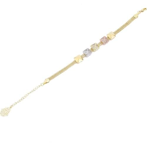 2021 Apr Moroccan new design square bracelet women wedding charm gold bracelet