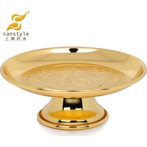 Good as Water Buddhism Fruit Fu Character Plate Fruit Bowl