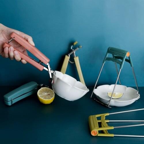 Bowl Clip Stainless Steel Multi-functional Dishes Clip Heat Resistant Dish-grabbing Device Pan Clip Cooking Tong Clip Clamp