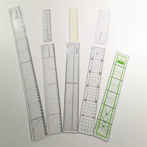 1pcs Plastic Sewing Tailor Ruler Patchwork Straight Ruler Designer Yardstick Quilting Measure Ruler DIY Sewing Drawing Ruler Too