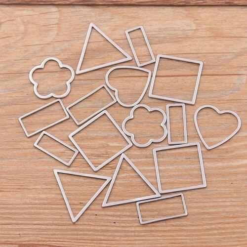 10PCS 6 Styles Flower Heart Charm Stainless Steel Pendant Open Bezels Hollow Pressed Resin Frame Mold DIY Jewelry Making