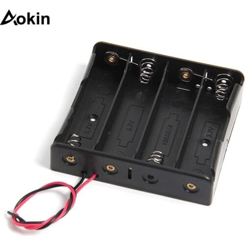 10Pcs 18650 Battery Case Holder Plastic Battery Storage Case Box Holder for 1/2/3/4 * 18650 with Wire Leads For DIY Experiment