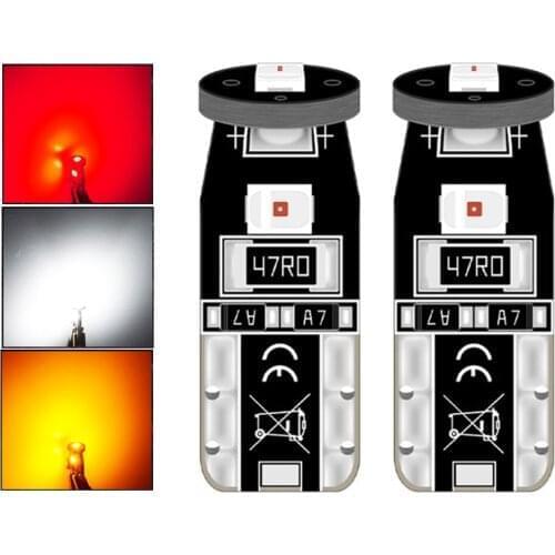2x Car Bulb 3*3030smd W5W T10 LED Canbus for Audi BMW Mercedes Car Interior Light Trunk Lamp Parking Lights White Red Yellow
