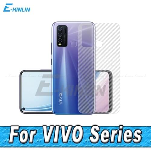 3D Carbon Fiber Rear Screen Protector For VIVO Y30i Y20s Y30 Y20 Y20i Back Cover Protective Guard Film (Not Tempered Glass)