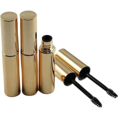 8ml gold plastic cosmetic bottle/tube for eyeliner /mascara tube/ lip brush /liner pen cosmetic packing