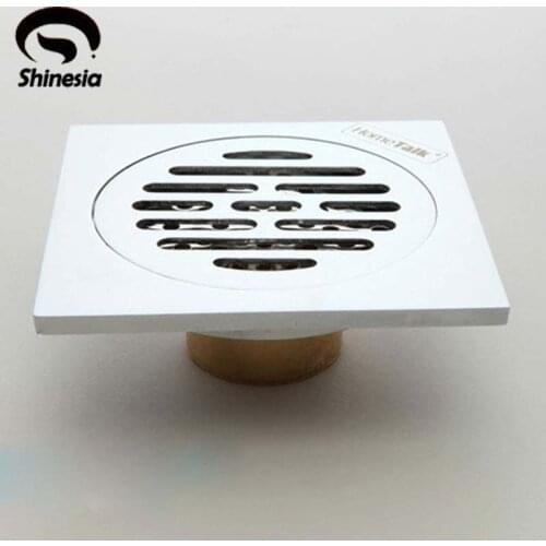 Chrome Finish Bathtoom Floor Drain Brass Floor Filler Ground Leakage Terra Seep