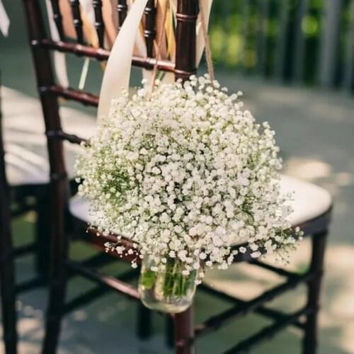 1/2/3 Heads Cherry Blossoms Artificial Flowers Babys Breath Gypsophila Fake Flowers DIY Wedding Decoration Home Faux Flowers