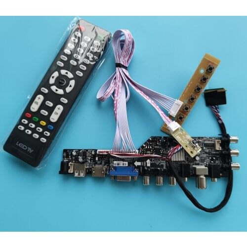 Kit For LP156WF1-TLC2/LP156WF1-TLC3 WLED remote DVB-T2 1920X1080 VGA LED HDMI digital Signal controller board 40pin TV LVDS USB
