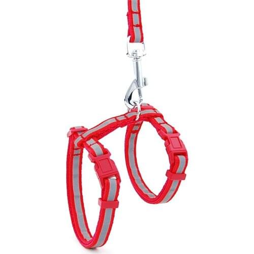 Cat Dog Harness and Leash Set Adjustable Pet Traction Rope Kitten Halter Collar Reflective Harness Belt Pet Accessories