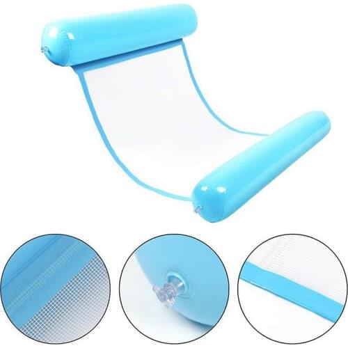 Summer Water Hammock Swimming Pool Beach Water Hammock Air Mattress Lounger Floating Sleeping Cushion Inflatable Air Bed Outdoor