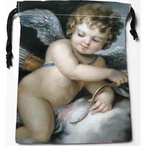 Best Cute Cupid Easter Drawstring Bags Custom Storage Printed Receive Bag Compression Type Bags Size 18X22cm Storage Bags