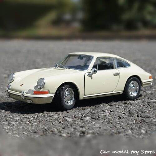 WELLY 1:24 1964 Porsche 911 Beige sports car simulation alloy car model crafts decoration collection toy tools gift